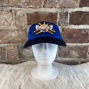 VTG Animaniacs Pinky & The Brain 1995 Blue Head Start Snapback Baseball Hat Y2K